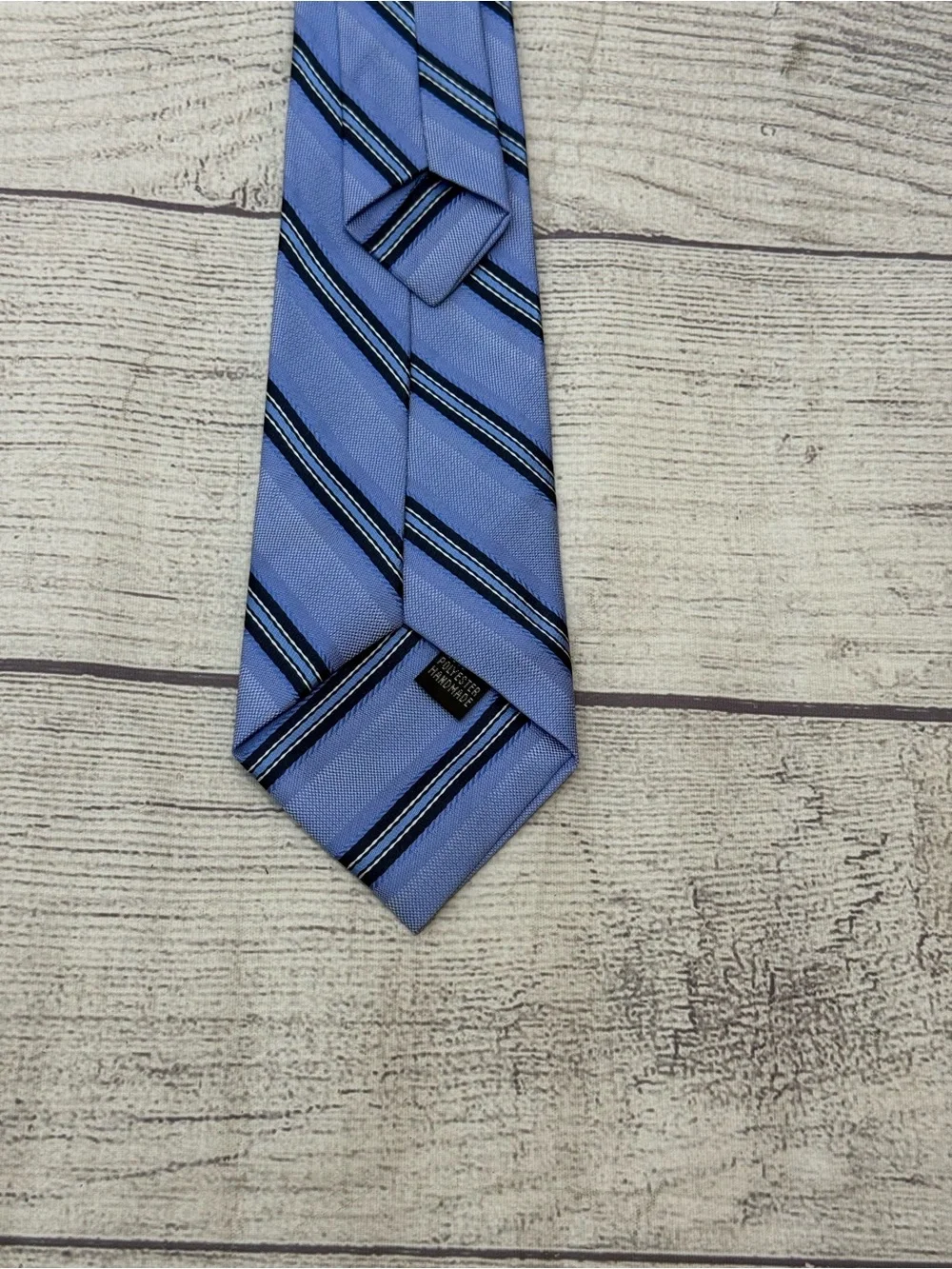 Boys Blue & Black Striped Pre-Tied Necktie 17
